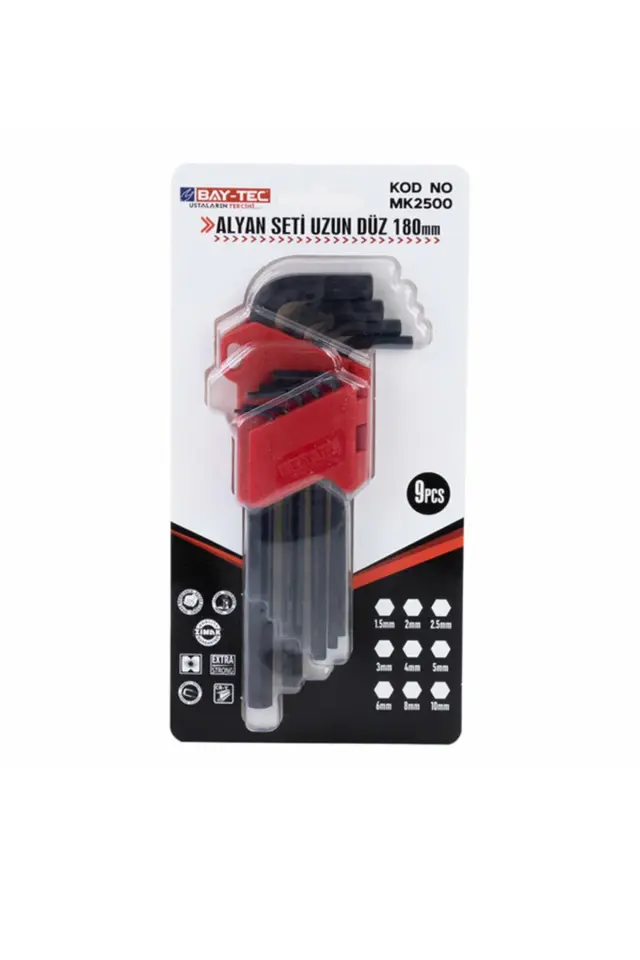 Bay-tec MK2500 Düz Allen Seti Uzun
