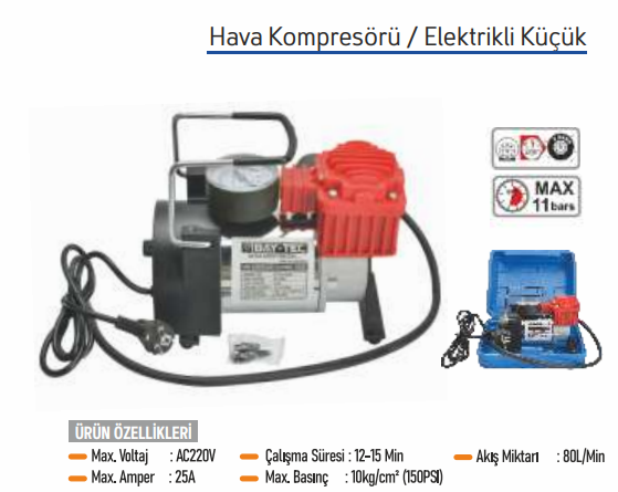 Bay-tec MK4920 Hava Kompresörü // Elektrikli Küçük