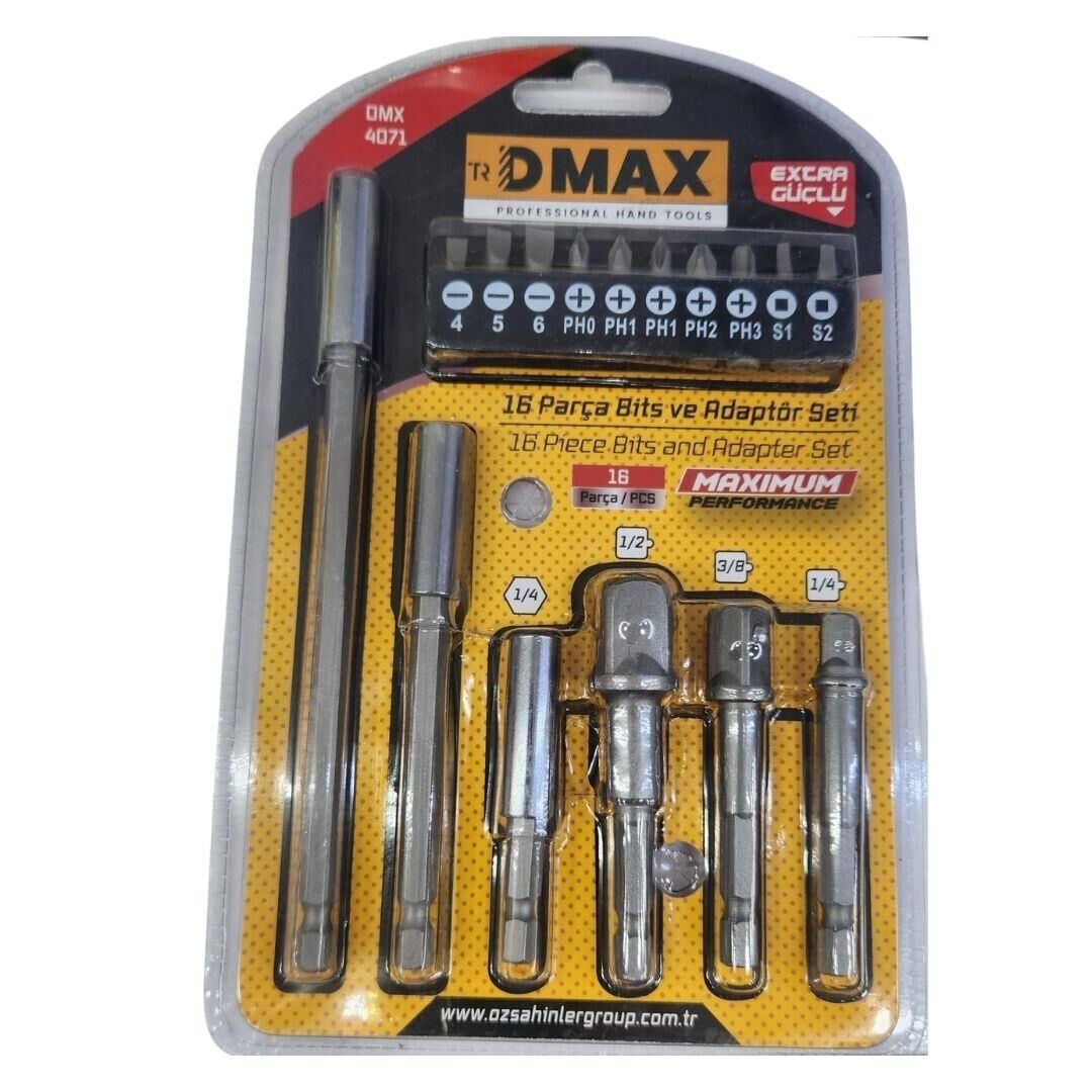 DMAX Bits ve Adaptör Seti 16 PCS DMX4071