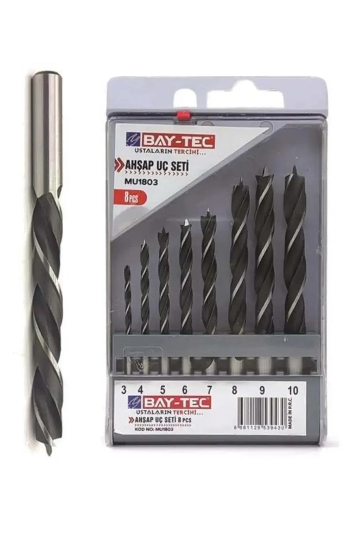 Bay-Tec MU1803 Ahşap Uç Seti 8 Pcs