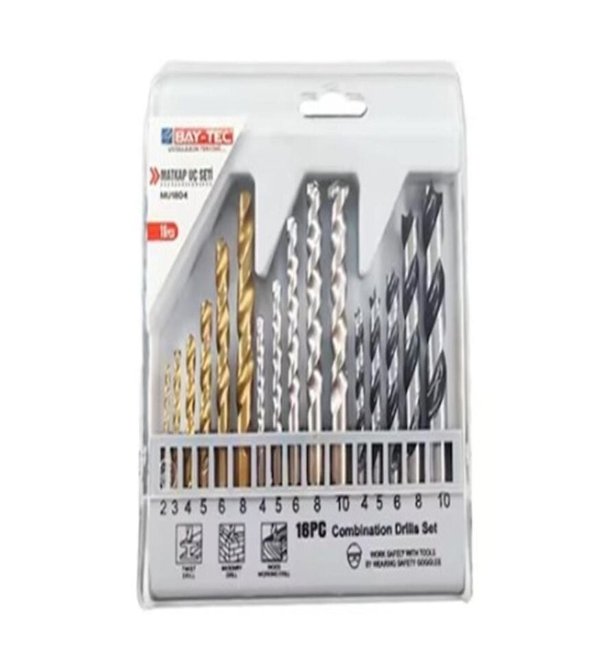 Bay-Tec MU1804 Matkap Uç Seti 16 Pcs