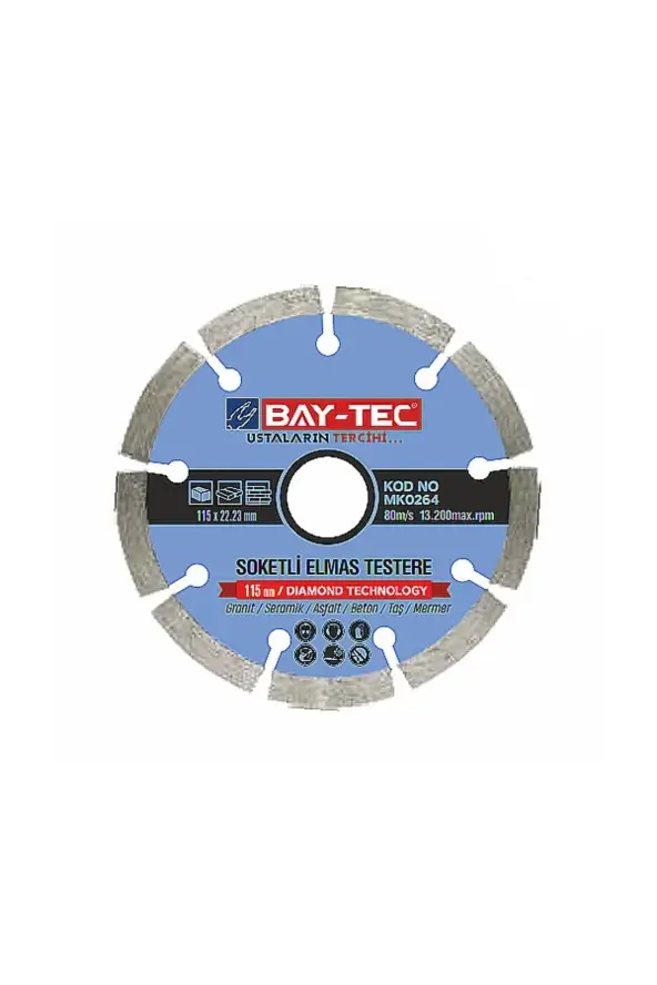 Bay-Tec MK0264 115mm Soketli Elmas Testere