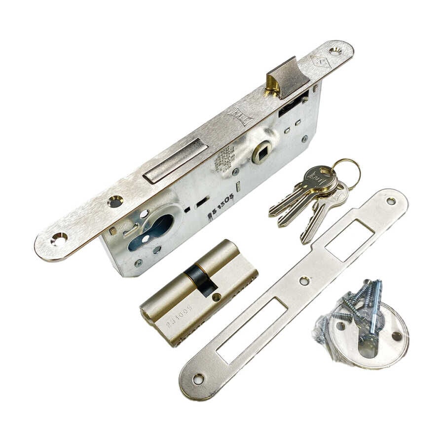 Bulmax 35mm Nikel Oval Silindirli Kilit Combo Bmx-5268